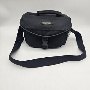 Promaster Camera Bag Black‎ Shoulder Carry Case Padded Dividers Zipper Pockets